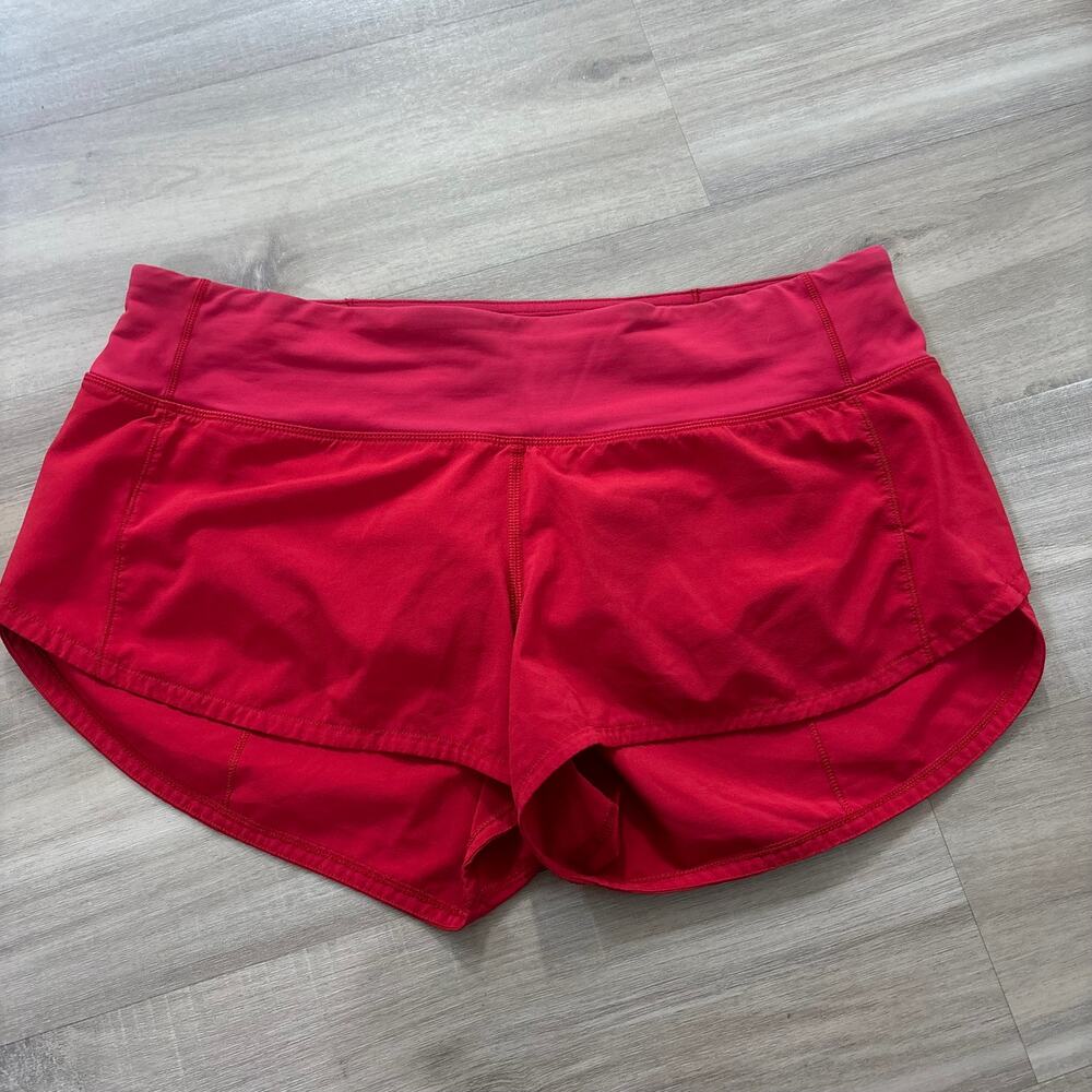 Lululemon Speed Up Short 2.5" Flamenco Red Women Size 6